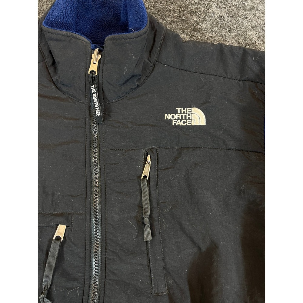 The North Face Denali Polartec Fleece Jacket Blue Black Mens Small Zip Vintage